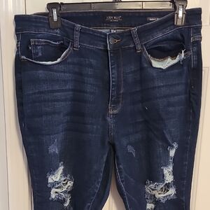 Judy Blue Women's Distressed Blue Jeans